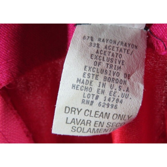 Vintage Miss Scarlett Fuchsia Floral Embroidered Cut Out Scalloped Dress Size 10 - Picture 4 of 13